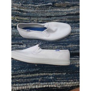 Keds White Canvas Sneakers Slip On Size 5.5 Casual